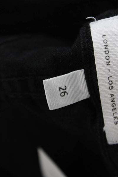 Frame Womens Ankle Skinny Jeans Black Mid Rise Size 26