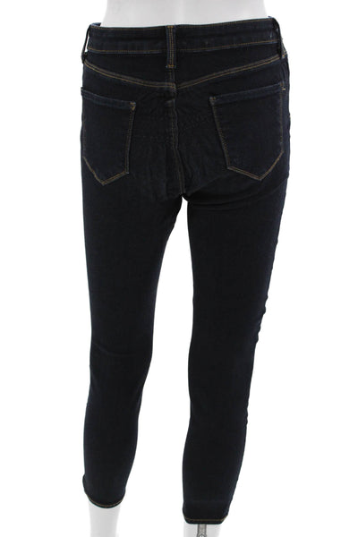 L'Agence Women Ankle Skinny Dark Blue Mid Rise Jeans Size 26