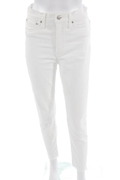 J Crew Women Skinny Ankle Jeans White Size 27