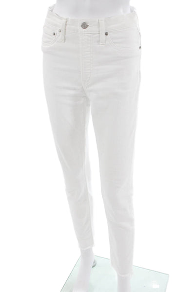 J Crew Women Skinny Ankle Jeans White Size 27