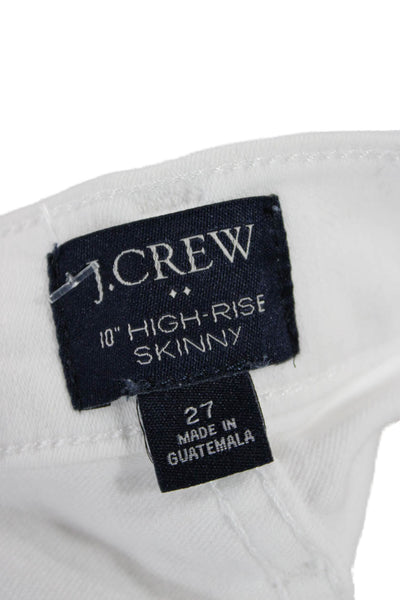 J Crew Women Skinny Ankle Jeans White Size 27