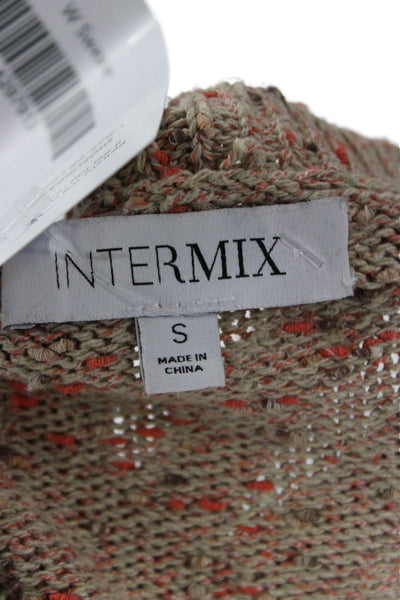 Intermix Women Pullover Sweater Beige Long Sleeve Round Neck Size L