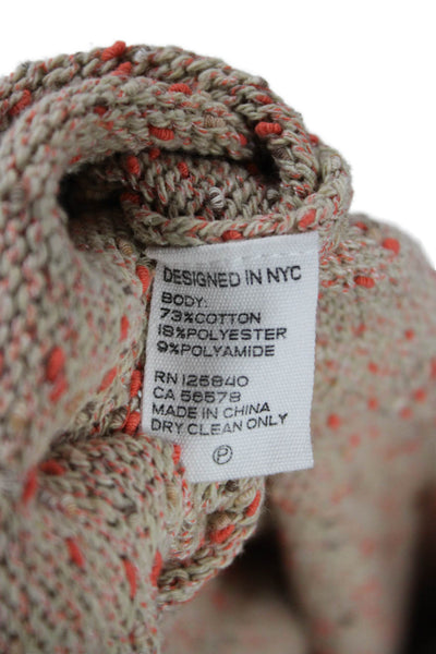 Intermix Women Pullover Sweater Beige Long Sleeve Round Neck Size L