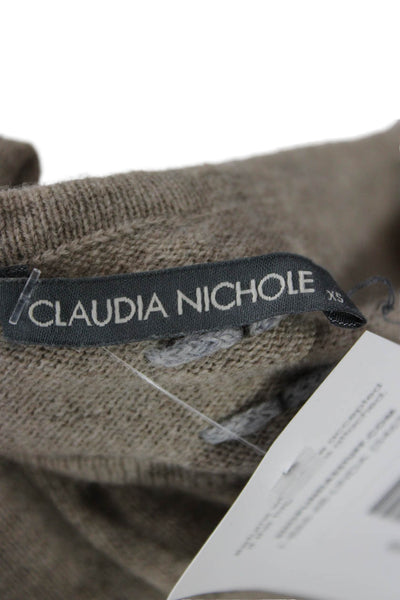 Claudia Nichole Women Beige Pullover Sweater Crew Neck Long Sleeve Size XS