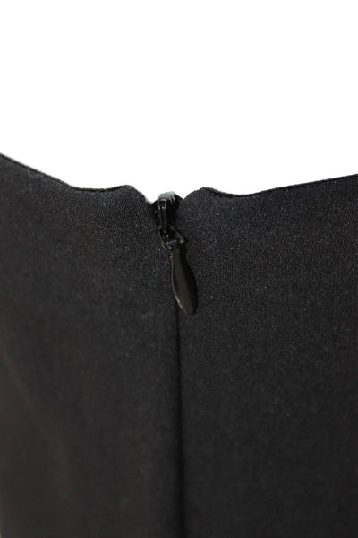 Vince Women Ankle Cropped Dress Pants Black Zip Cotton Nylon Elastane Size M