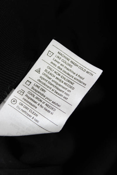 Vince Women Ankle Cropped Dress Pants Black Zip Cotton Nylon Elastane Size M