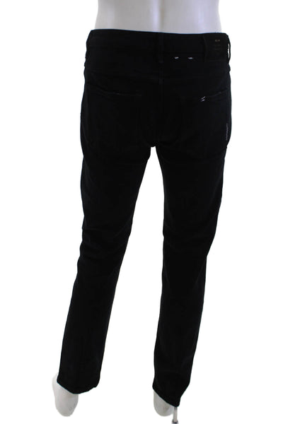 Neuw Mens Skinny Tapered Black Jeans Size 30