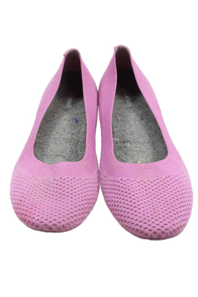 Allbirds Womens Knitted Slip On Flats Solid Pink Size 9.5