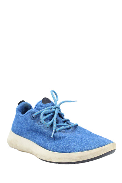 Allbirds Womens Merino Wool Lace Up Athletic Sneakers Blue Size 9