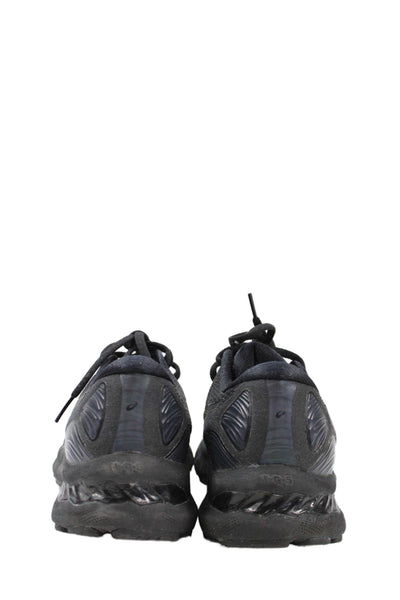 Asics Womens Paneled Detail Lace Up Athletic Sneakers Solid Black Size 9.5