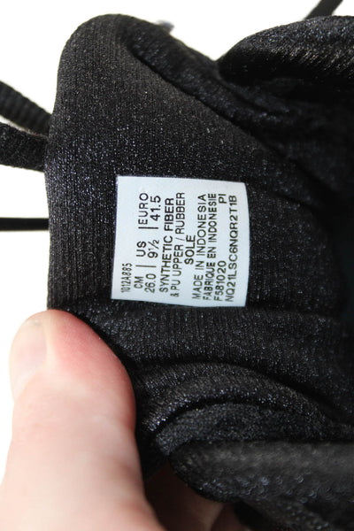 Asics Womens Paneled Detail Lace Up Athletic Sneakers Solid Black Size 9.5