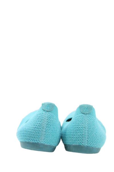 Allbirds Womens Knitted Slip On Flats Solid Blue Size 9