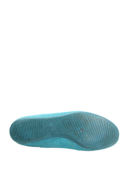 Allbirds Womens Knitted Slip On Flats Solid Blue Size 9