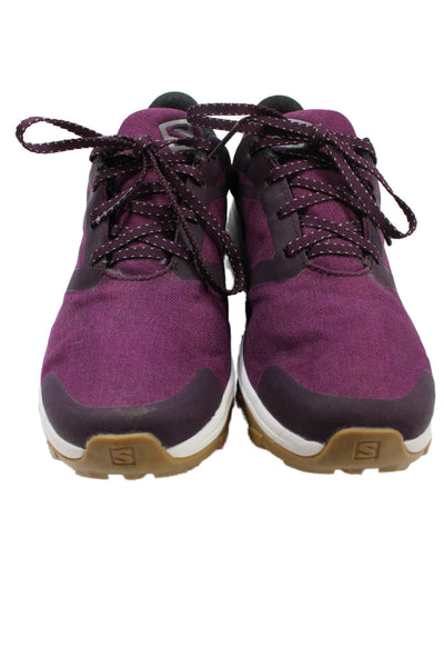 Salomon Womens Lace Up Casual Athletic Sneakers Purple Size 9
