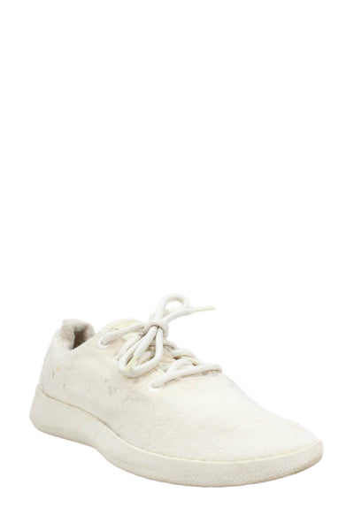 Allbirds Womens Merino Wool Lace Up Athletic Sneakers White Size 9