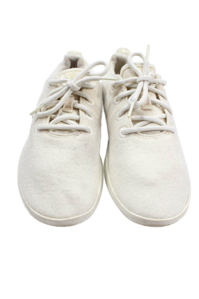 Allbirds Womens Merino Wool Lace Up Athletic Sneakers White Size 9