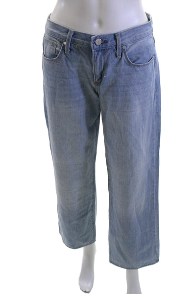 Just Black Denim Womens Boyfriend Cropped High Waist Light Blue Jeans Size 25