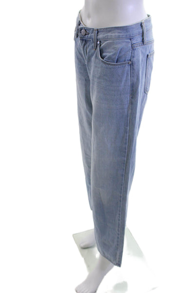 Just Black Denim Womens Boyfriend Cropped High Waist Light Blue Jeans Size 25