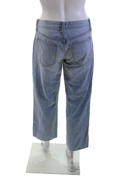 Just Black Denim Womens Boyfriend Cropped High Waist Light Blue Jeans Size 25