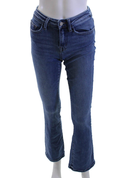 Vervet Women Bootcut Flared High Waist Blue Jeans Inseam 30 Size 24