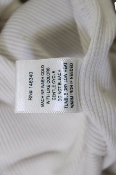 Amo Women Cropped White Collared Short Sleeve Polo Size M