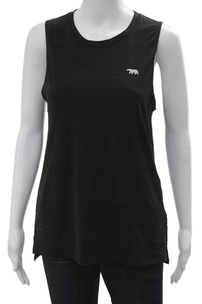 Running Bare Women Basic Black Tank Sleeveless Crew Neck Size 2