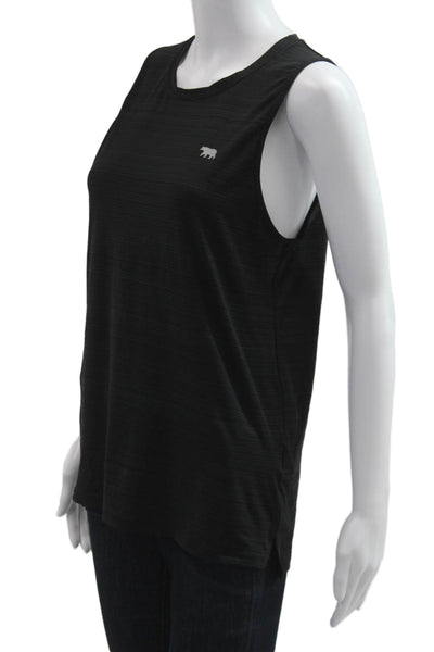 Running Bare Women Basic Black Tank Sleeveless Crew Neck Size 2
