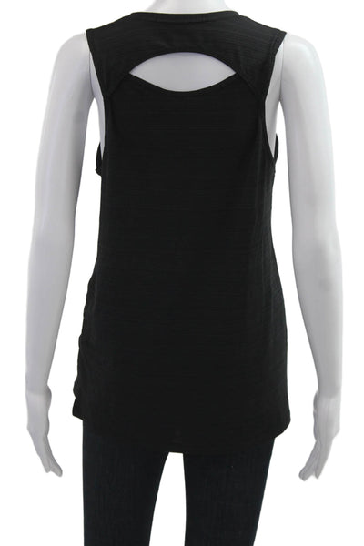 Running Bare Women Basic Black Tank Sleeveless Crew Neck Size 2
