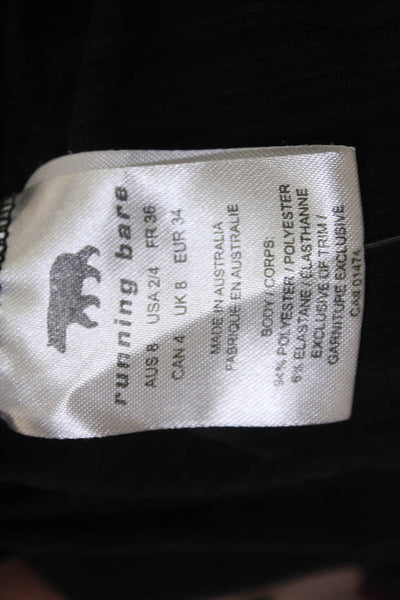 Running Bare Women Basic Black Tank Sleeveless Crew Neck Size 2