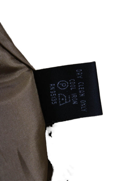 Lafayette 148 New York Womens Beige Blazer Silk Blend Long Sleeve Size 4