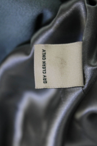 LL Bean Women Classic Green Wool Cashmere Blazer Long Sleeve Size 4
