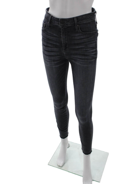 Parker Smith Women Ankle Skinny Jeans Dark Gray High Rise Button Size 26