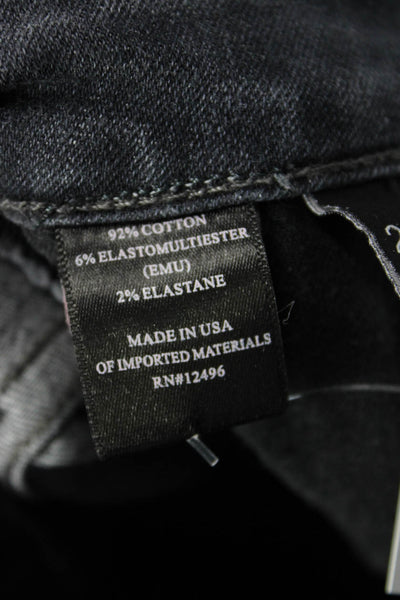 Parker Smith Women Ankle Skinny Jeans Dark Gray High Rise Button Size 26
