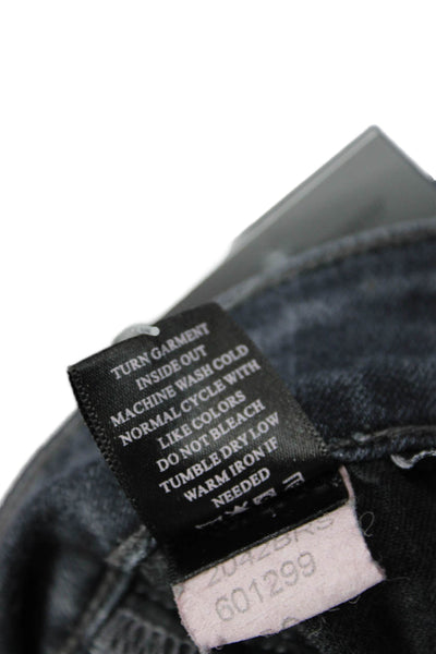 Parker Smith Women Ankle Skinny Jeans Dark Gray High Rise Button Size 26