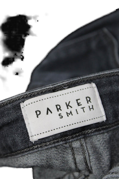 Parker Smith Women Ankle Skinny Jeans Dark Gray High Rise Button Size 26