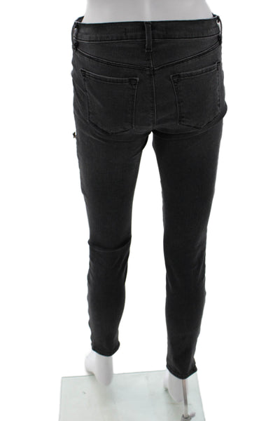 J Brand Women Skinny Ankle Dark Gray Jeans Mid Rise Button Size 27