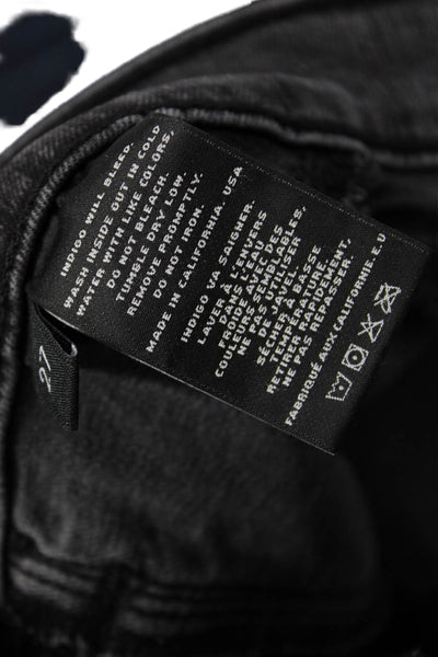 J Brand Women Skinny Ankle Dark Gray Jeans Mid Rise Button Size 27
