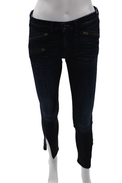 Rag & Bone Jean Women Ankle Skinny Dark Blue Low Rise Jeans Size 27