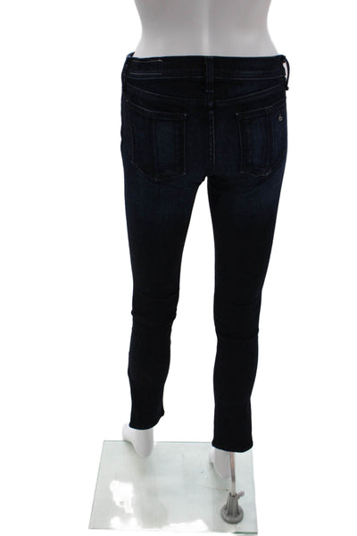 Rag & Bone Jean Women Ankle Skinny Dark Blue Low Rise Jeans Size 27