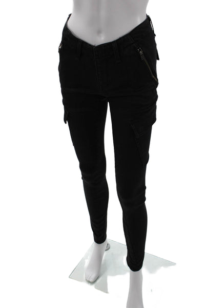 Rag & Bone Jean Womens Black Cargo Ankle Pants High Rise Size 25
