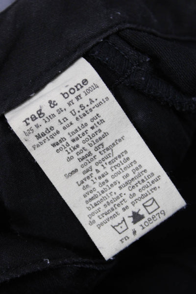 Rag & Bone Jean Womens Black Cargo Ankle Pants High Rise Size 25