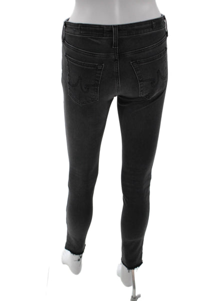 AG Adriano Goldschmied Womens Skinny Ankle Dark Gray Jeans Size 26