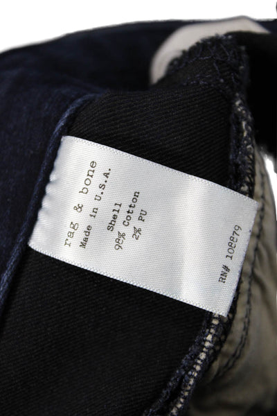 Rag & Bone Jean Womens Skinny Jegging Dark Blue Button Mid Rise Size 27
