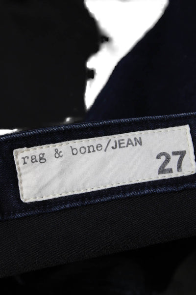 Rag & Bone Jean Womens Skinny Jegging Dark Blue Button Mid Rise Size 27