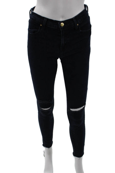 J Brand Womens Dark Blue High Rise Skinny Ankle Jeans Size 26