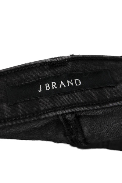 J Brand Womens Skinny Ankle Jeans Black High Rise Zip Size 26