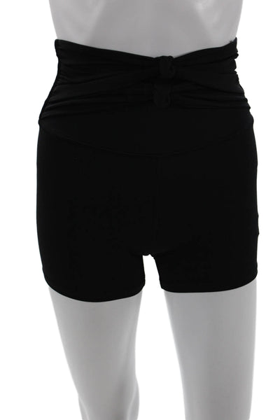 PatBO Unisex Biker Shorts Black 79% Recycled Polyester Size XS