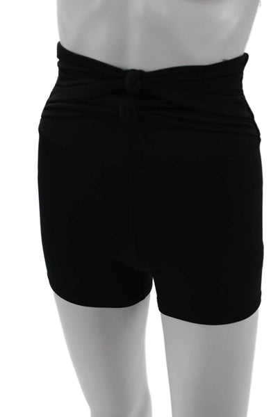 PatBO Unisex Biker Shorts Black 79% Recycled Polyester Size XS