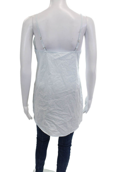 Significant Other Women V-Neck Sleeveless Tank Top Blue 100% Cotton Size S