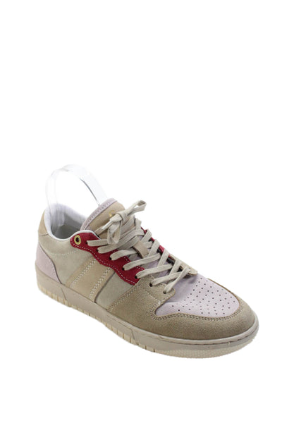 Greats Brookyln Womens Lace Up Colorblock Low Top Sneakers Nude Size 9.5